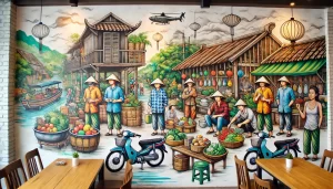 121 Mẫu Vẽ Tranh Tường Nhà Hàng
