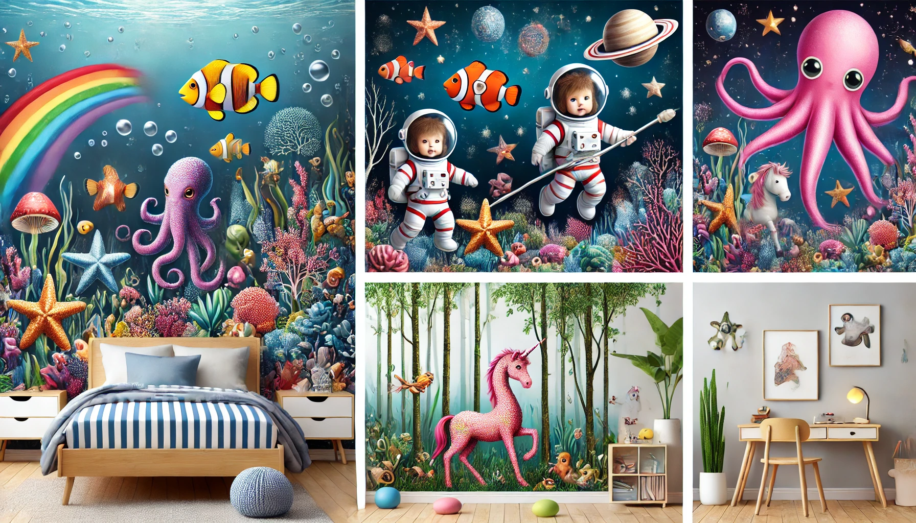 99 Mẫu vẽ tranh tường phòng ngủ dành cho bé ấn tượng