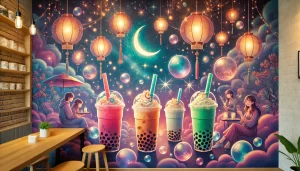 89 Mẫu Tranh Tường Quán Trà Sữa Đẹp