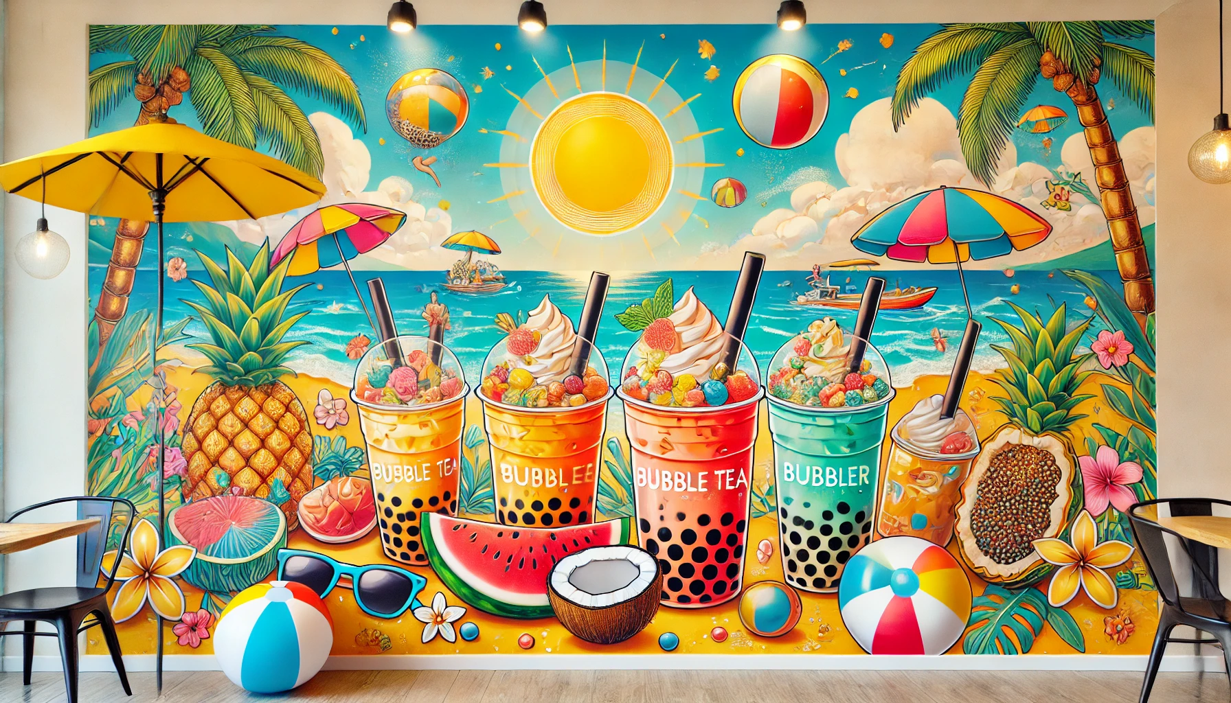 89 Mẫu Tranh Tường Quán Trà Sữa Đẹp